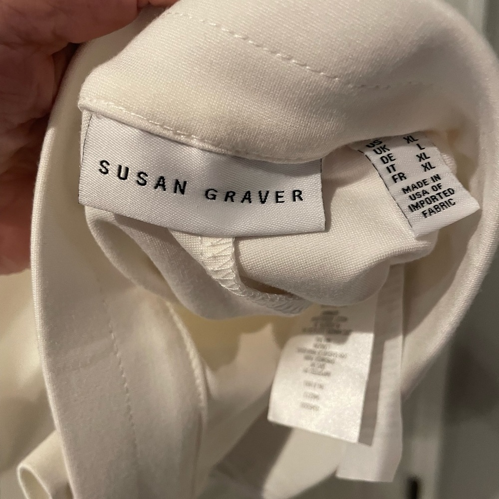 Susan Graver Ivory slacks size XL